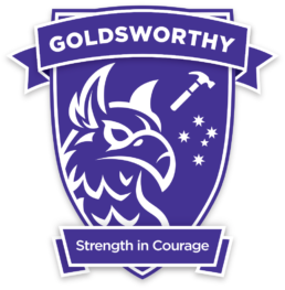 Goldsworthy Mascot - Strength in Courage
