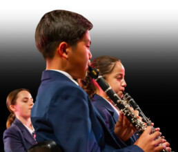 Kids playing clarinet
