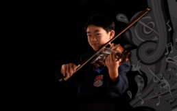 Student with violin
