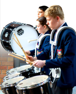 Percussion Students playing at gala