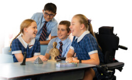Spark history students laughing