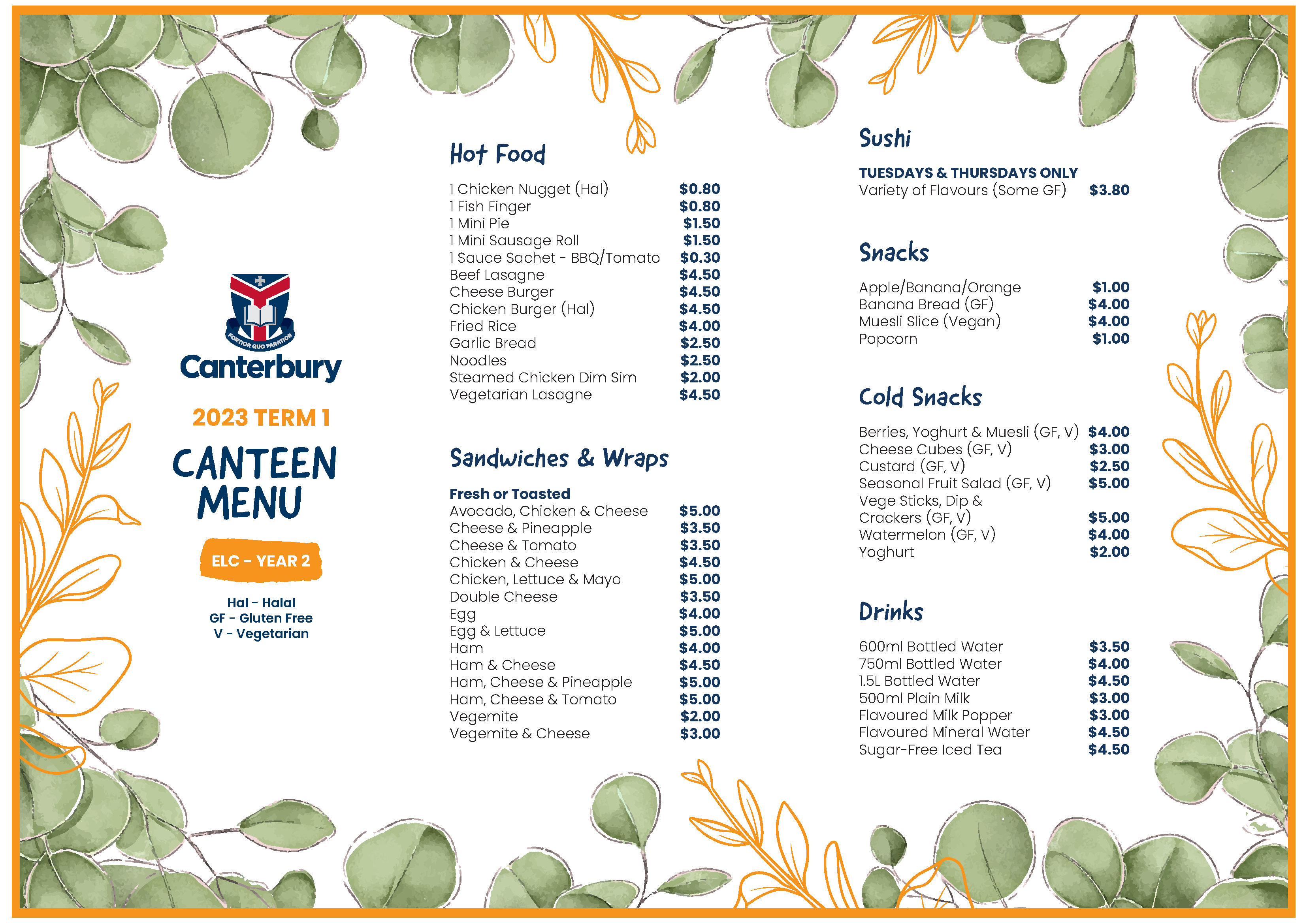 2023 Term 1 Canteen Menu Canterbury College 2023-term-1-canteen-menu-canterbury-college