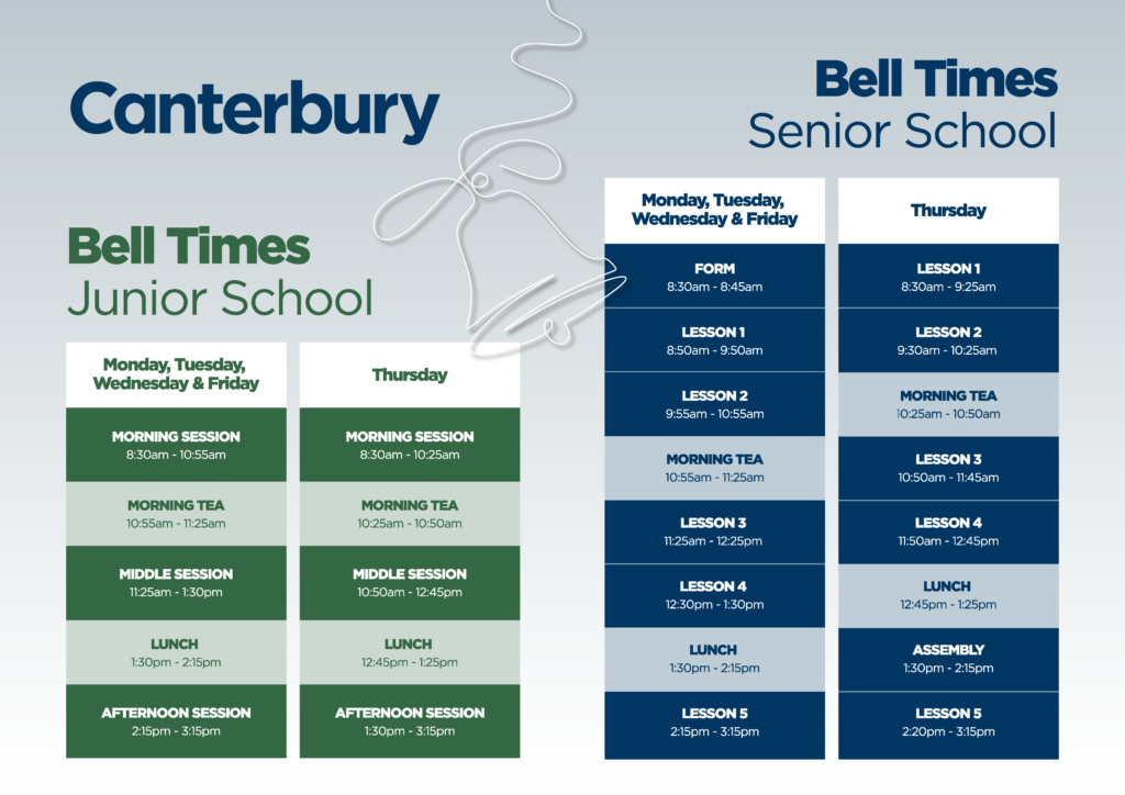 Bell Times - Canterbury College
