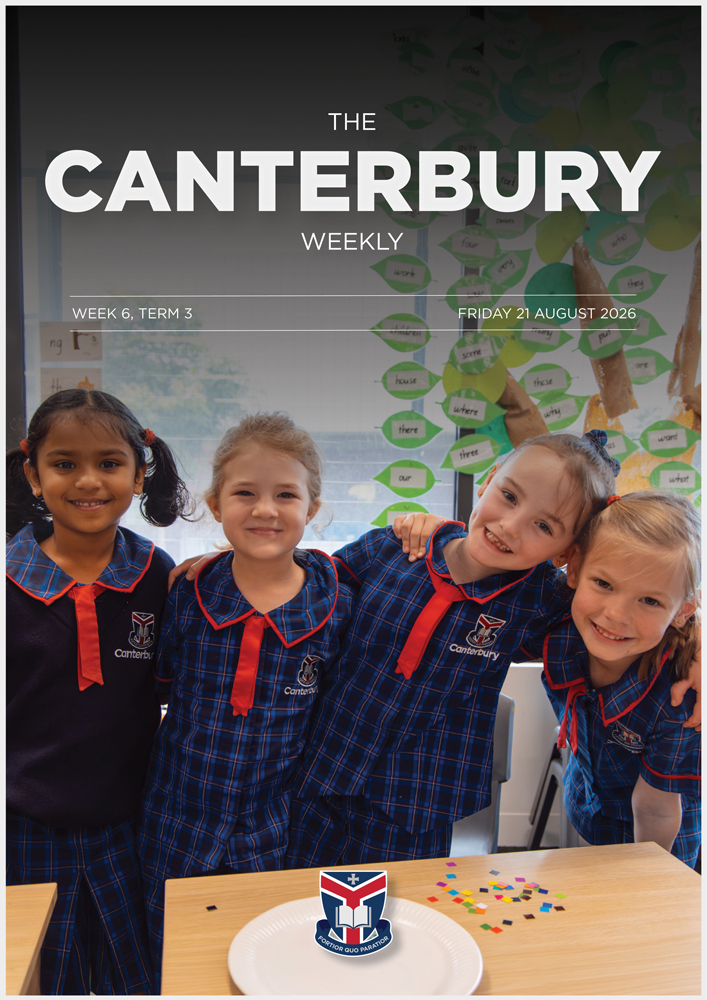 Cover of The Canterbury Weekly, Term 3 Week 6