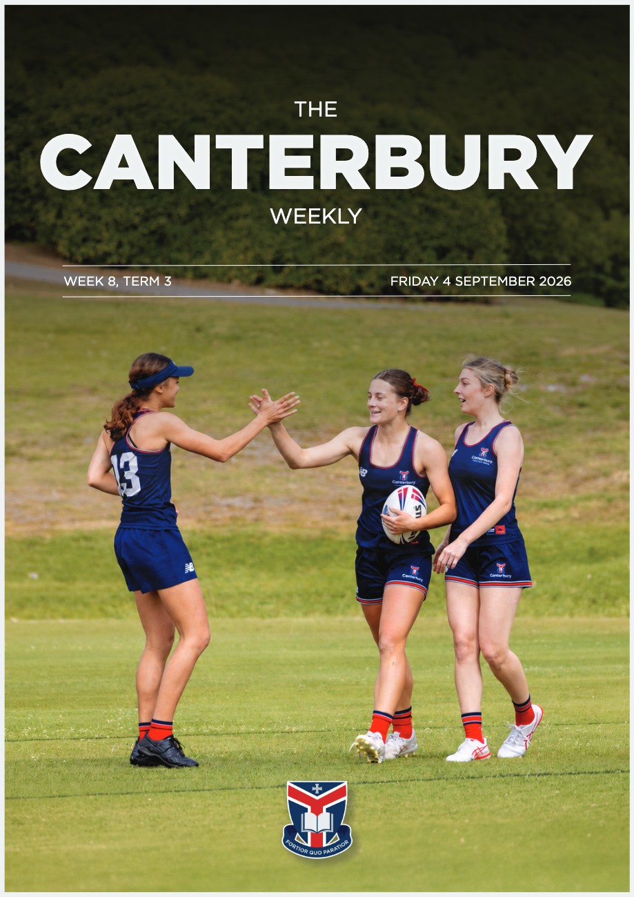 Cover of The Canterbury Weekly, Term 3 Week 8