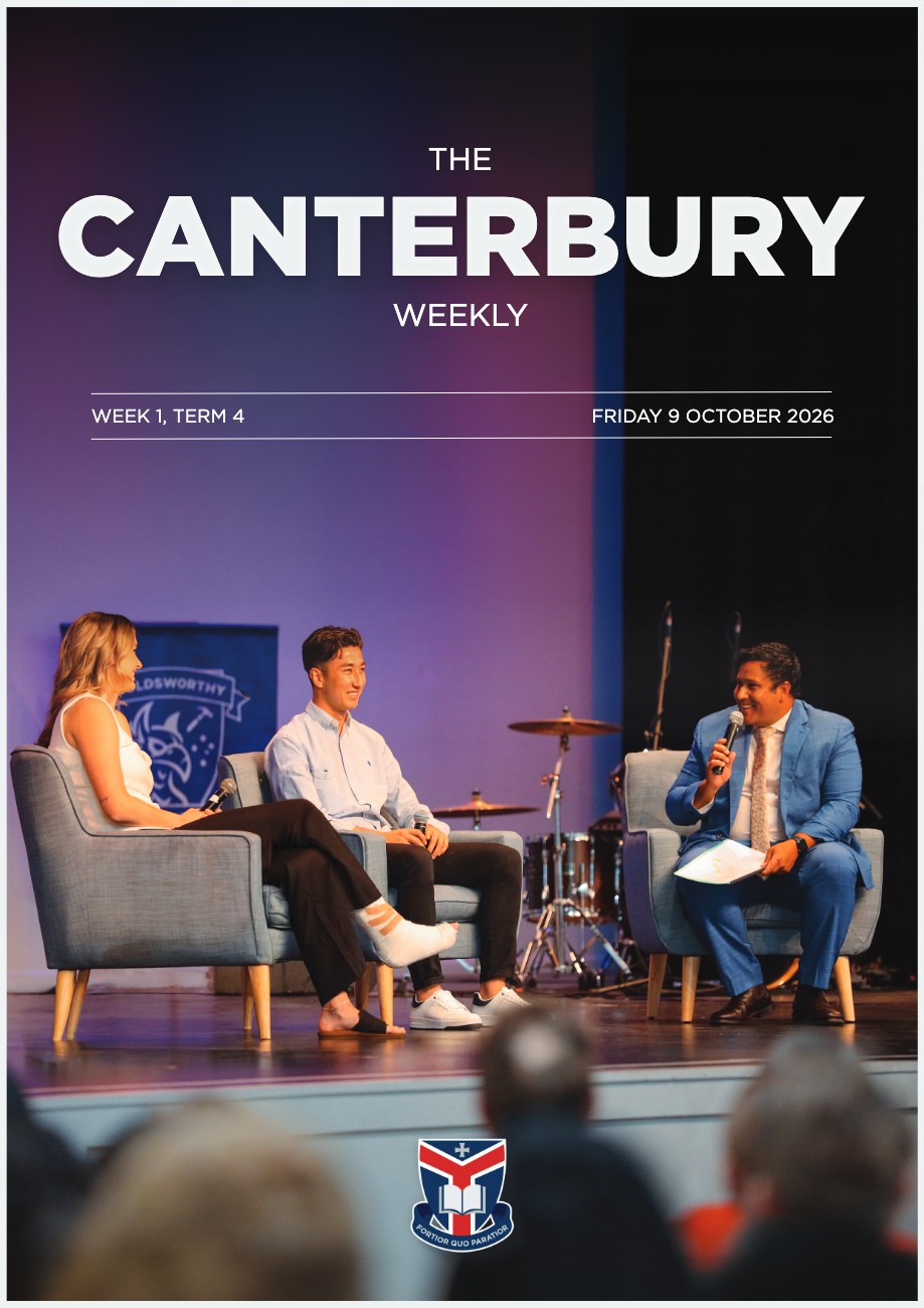 Cover of The Canterbury Weekly, Term 4 Week 1